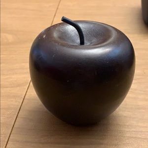 Dark brown wooden apple